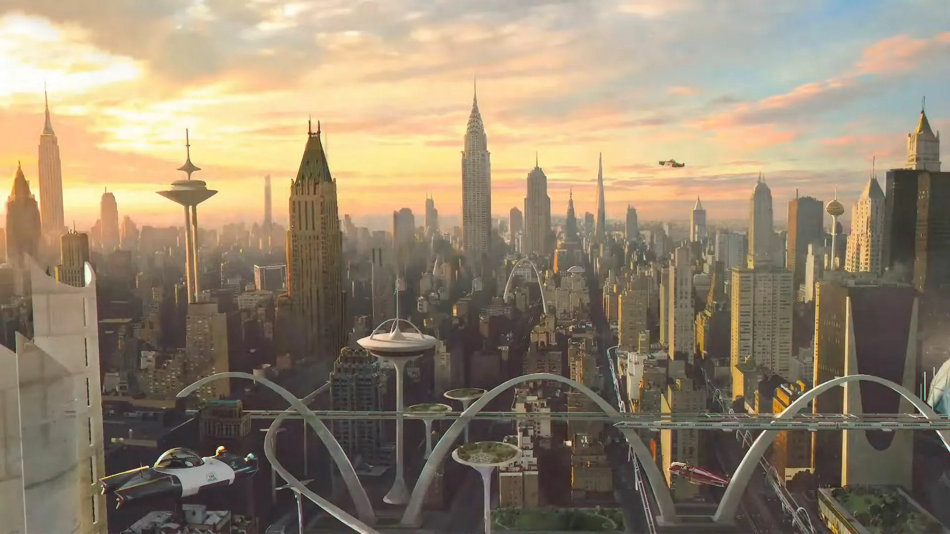 The Fantastic Four: First Step》神奇4侠:初露锋芒 城市背景